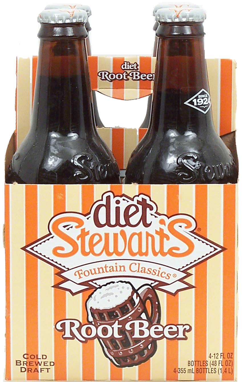 Stewart's Fountain Classics diet root beer, cold brewed draft, 12-fl. oz. Full-Size Picture